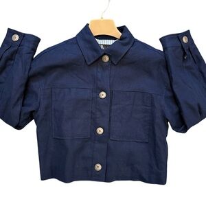 Zara Striped Blue and White Shirt